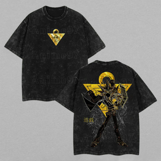 Yami Yugi Yu-Gi-Oh! Pharaoh Atem | Retro Vintage Washed T-Shirt | Limited Edition Oversized Streetwear