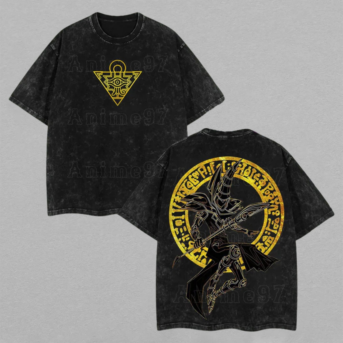 Dark Magician Yu-Gi-Oh! Duel Monsters | Retro Vintage Washed T-Shirt | Limited Edition Oversized Streetwear
