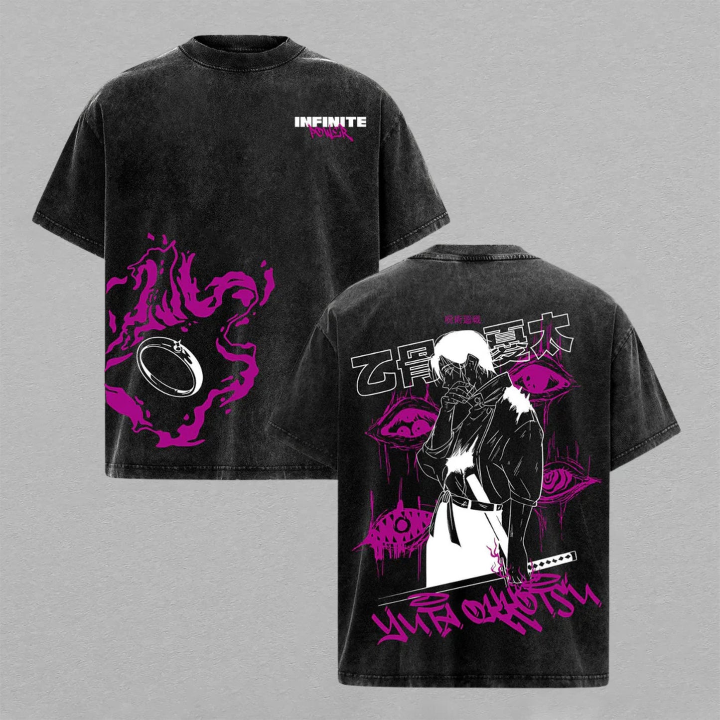 Yuta Okkotsu Jujutsu Kaisen Special Grade | Retro Vintage Washed T-Shirt | Limited Edition Oversized Streetwear