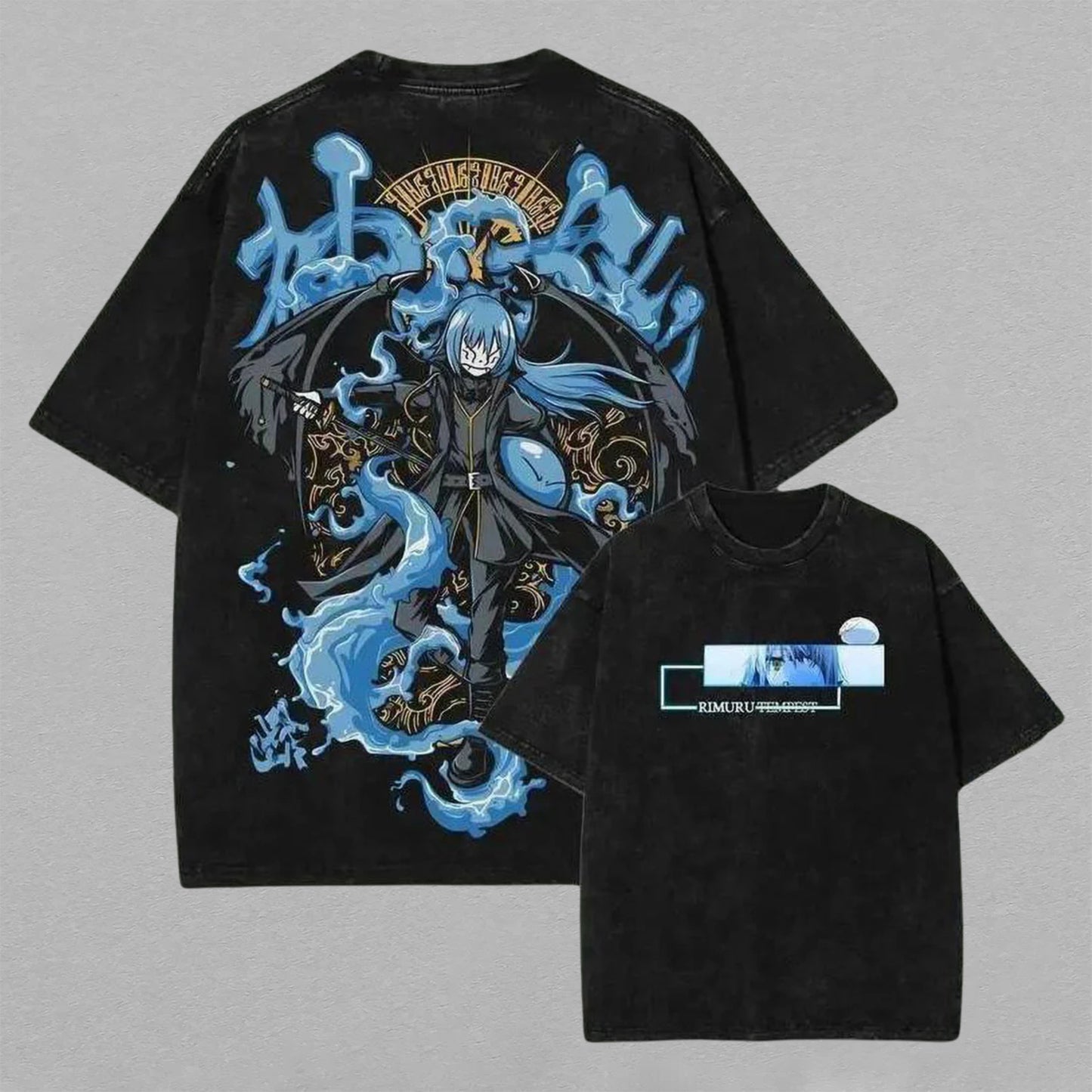 Rimuru Tempest Reincarnated as a Slime | Retro Vintage Washed T-Shirt | Limited Edition Oversized Streetwear