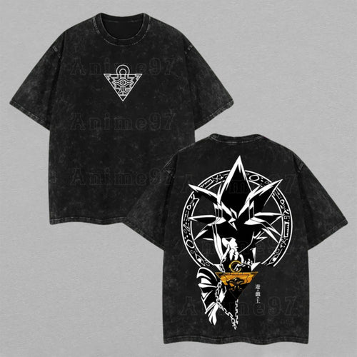 Yami Yugi Yu-Gi-Oh! Millennium Puzzle | Retro Vintage Washed T-Shirt | Limited Edition Oversized Streetwear