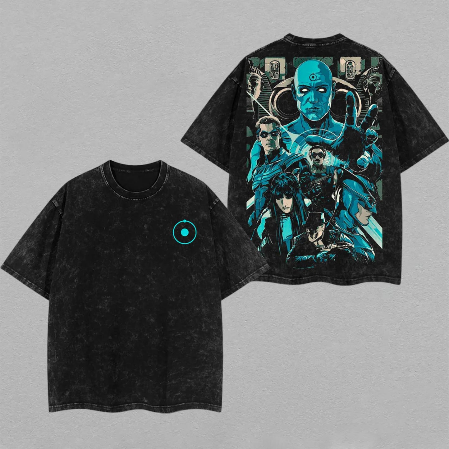 Dr. Manhattan Watchmen DC Comics | Retro Vintage Washed T-Shirt | Limited Edition Oversized Streetwear
