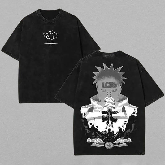 Pain Akatsuki Naruto Shippuden | Retro Vintage Washed T-Shirt | Limited Edition Oversized Streetwear