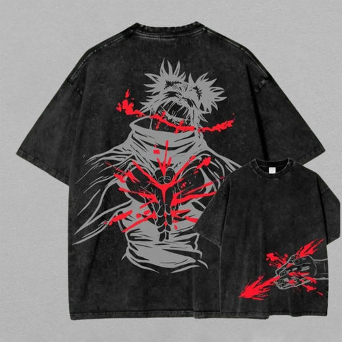 Choso Jujutsu Kaisen Blood Manipulation | Retro Vintage Washed T-Shirt | Limited Edition Oversized Streetwear