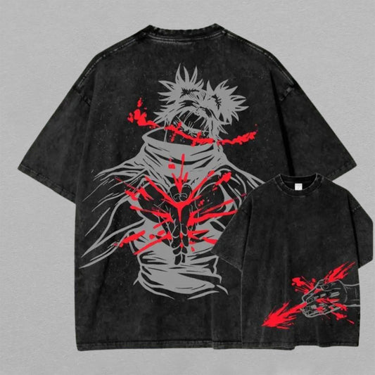 Choso Jujutsu Kaisen Blood Manipulation | Retro Vintage Washed T-Shirt | Limited Edition Oversized Streetwear