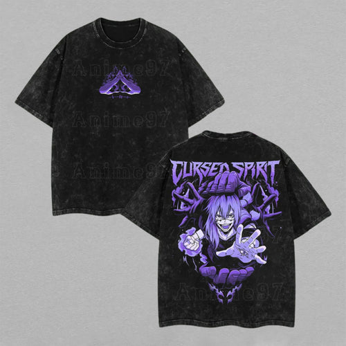Mahito Jujutsu Kaisen Cursed Spirit | Retro Vintage Washed T-Shirt | Limited Edition Oversized Streetwear