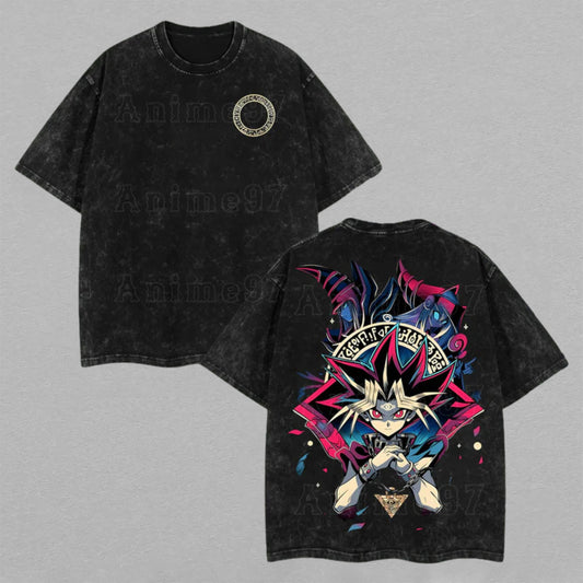 Yami Yugi Yu-Gi-Oh! Duel Monsters | Retro Vintage Washed T-Shirt | Limited Edition Oversized Streetwear