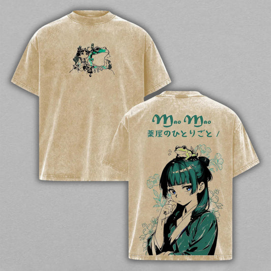 Maomao The Apothecary Diaries | Retro Vintage Washed T-Shirt | Limited Edition Oversized Streetwear
