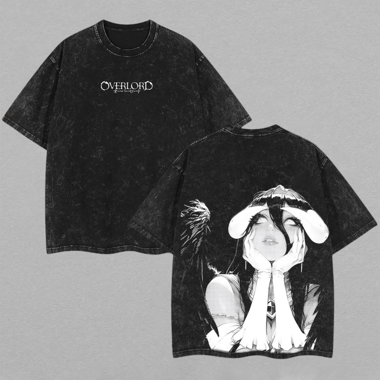 Albedo Overlord Overseer of Guardians | Retro Vintage Washed T-Shirt | Limited Edition Oversized Streetwear