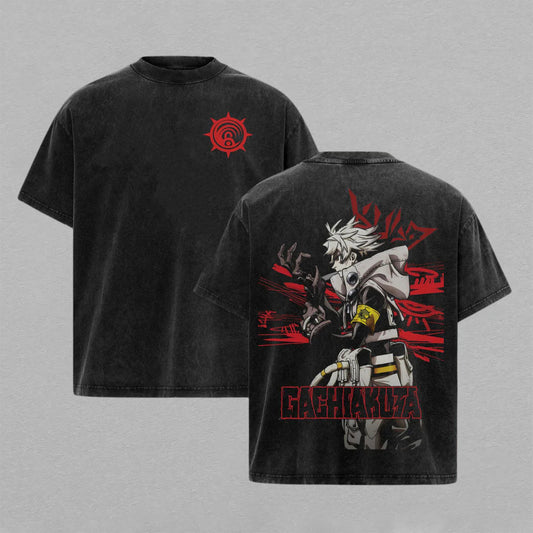 Rudo Gachiakuta Sky Realm Bandit | Double-Sided Retro Vintage Washed T-Shirt | Limited Edition Streetwear