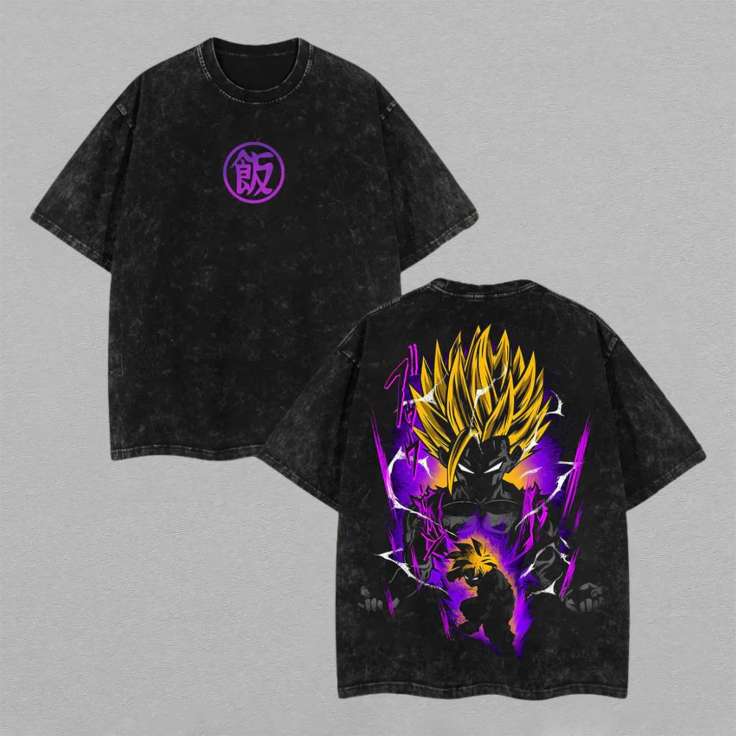 Super Saiyan 2 Gohan Dragon Ball Z | Retro Vintage Washed T-Shirt | Limited Edition Oversized Streetwear
