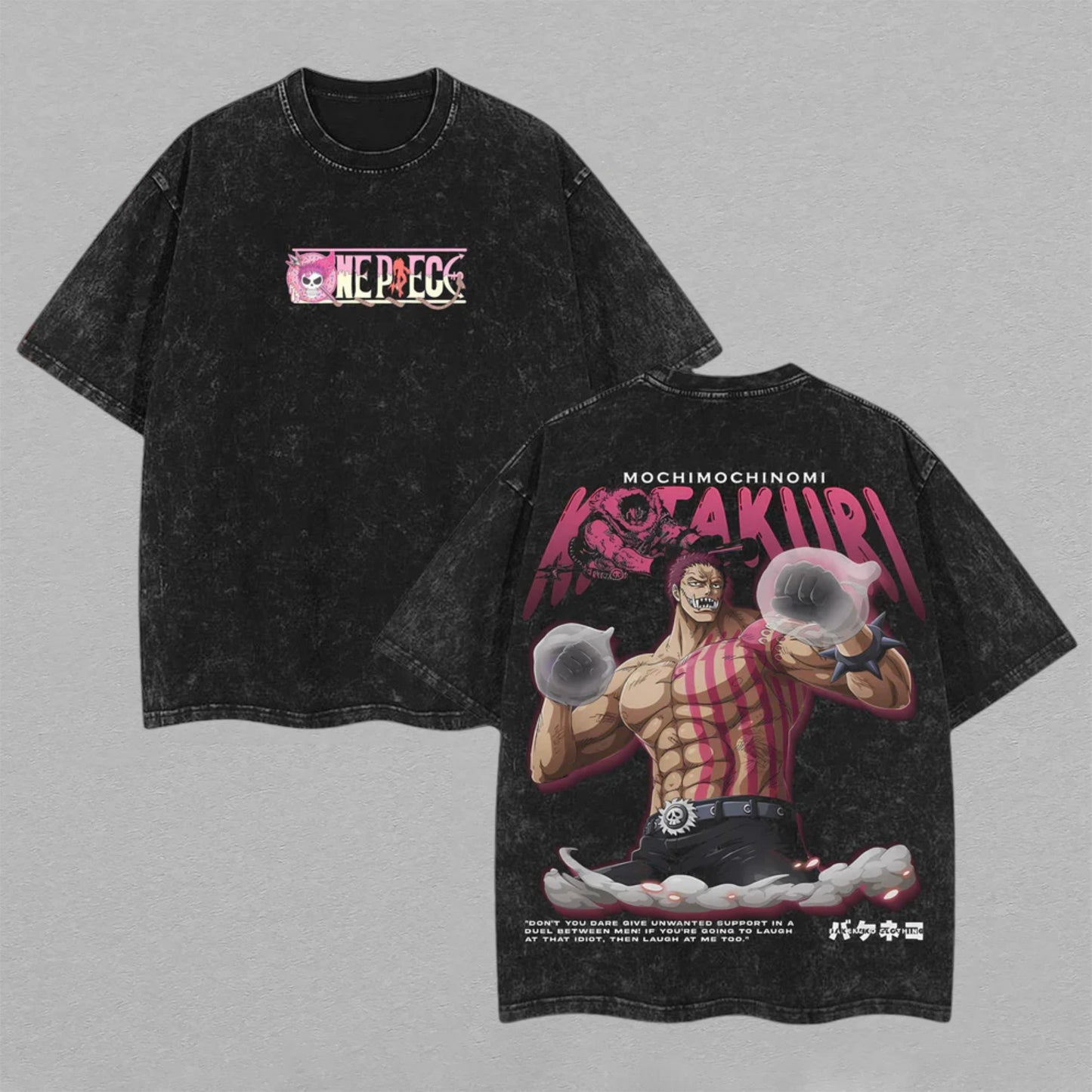 Charlotte Katakuri One Piece Big Mom Pirates | Retro Vintage Washed T-Shirt | Limited Edition Oversized Streetwear