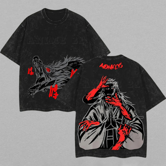 Suguru Geto Jujutsu Kaisen Cursed Spirit | Retro Vintage Washed T-Shirt | Limited Edition Oversized Streetwear