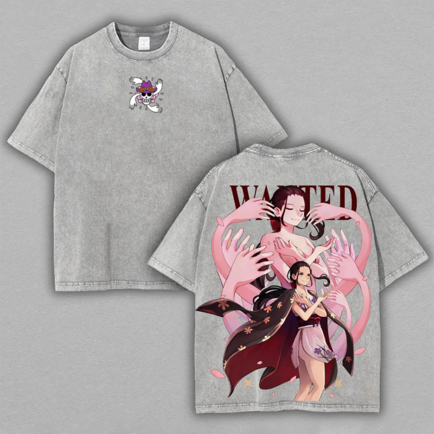 Nico Robin One Piece Hana Hana no Mi | Double-Sided Retro Vintage Washed T-Shirt | Limited Edition Streetwear