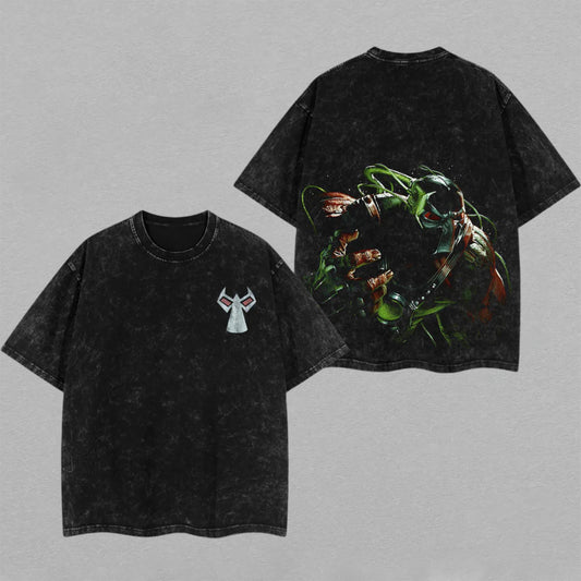 Bane DC Comics Gotham Villain Heavyweight | Retro Vintage Washed T-Shirt | Limited Edition Oversized Streetwear