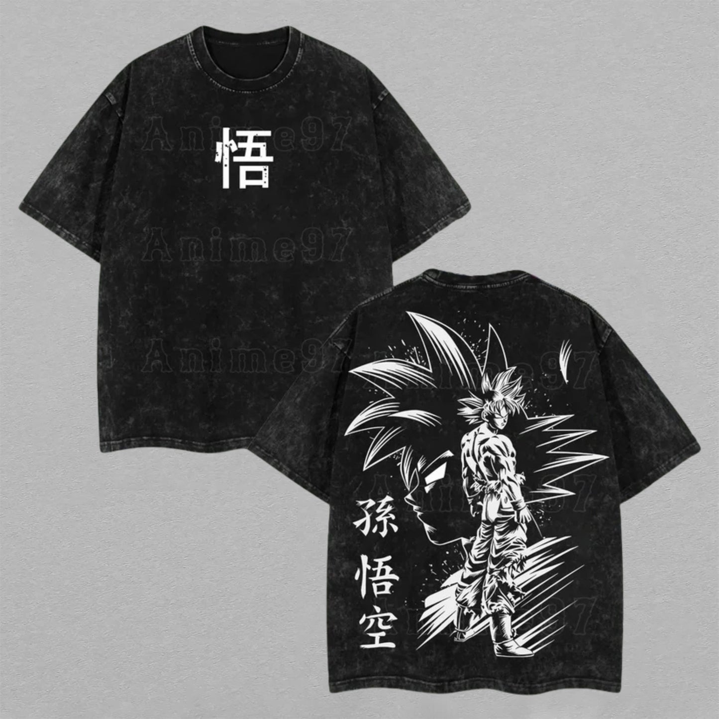 Son Goku Dragon Ball Z Saiyan Legend | Retro Vintage Washed T-Shirt | Limited Edition Oversized Streetwear