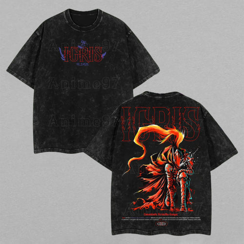 Igris Solo Leveling Shadow Soldier | Retro Vintage Washed T-Shirt | Limited Edition Oversized Streetwear