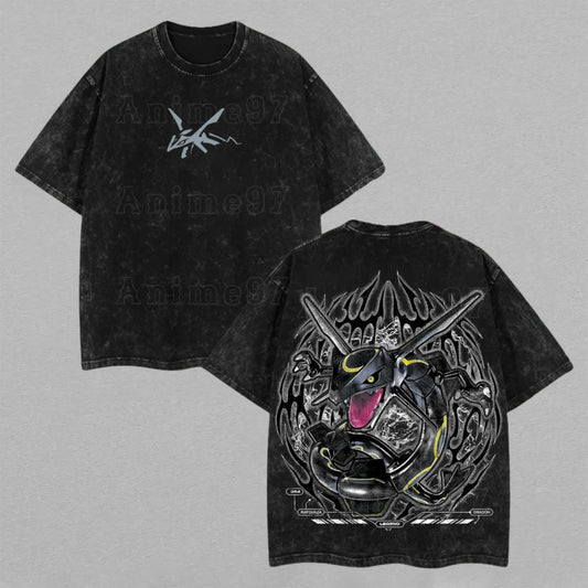 Shiny Umbreon Pokémon Dark Type | Retro Vintage Washed T-Shirt | Limited Edition Oversized Streetwear