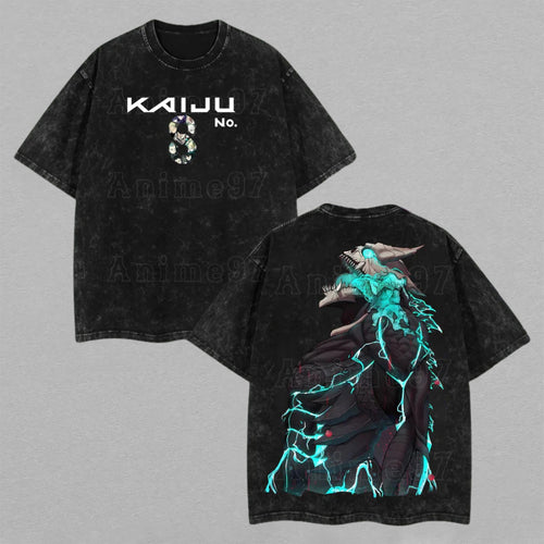 Kaiju No. 8 Kafka Hibino Monster Form | Retro Vintage Washed T-Shirt | Limited Edition Oversized Streetwear