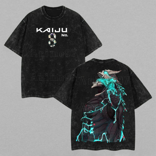 Kaiju No. 8 Kafka Hibino Monster Form | Retro Vintage Washed T-Shirt | Limited Edition Oversized Streetwear