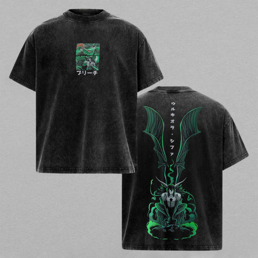 Ulquiorra Cifer Bleach Segunda Etapa | Double-Sided Retro Vintage Washed T-Shirt | Limited Edition Streetwear