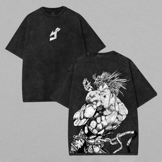 Dio Brando JoJo's Bizarre Adventure Villain | Retro Vintage Washed T-Shirt | Limited Edition Oversized Streetwear