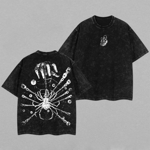 Kurapika Hunter x Hunter Judgement Chain | Retro Vintage Washed T-Shirt | Limited Edition Oversized Streetwear