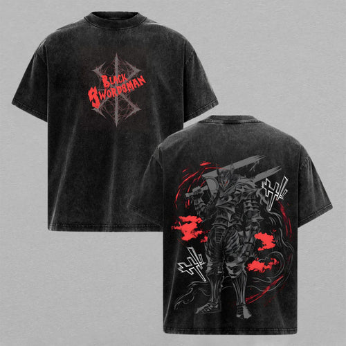 Guts Berserk Berserker Armor | Double-Sided Retro Vintage Washed T-Shirt | Limited Edition Streetwear
