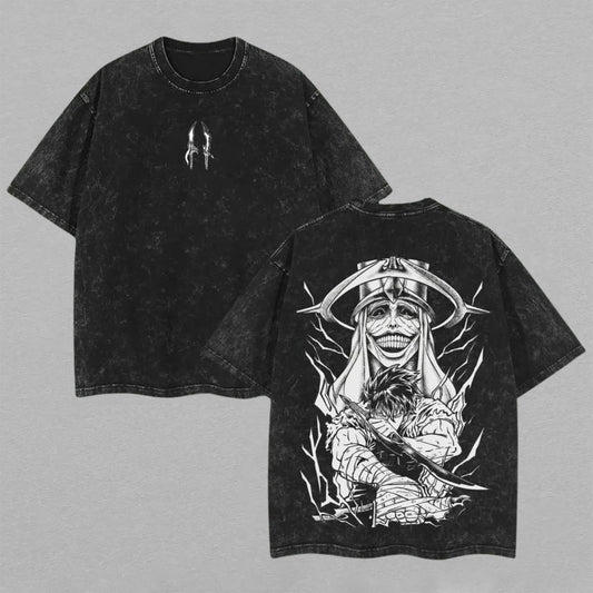 Antares Solo Leveling Monarch of Destruction | Retro Vintage Washed T-Shirt | Limited Edition Oversized Streetwear