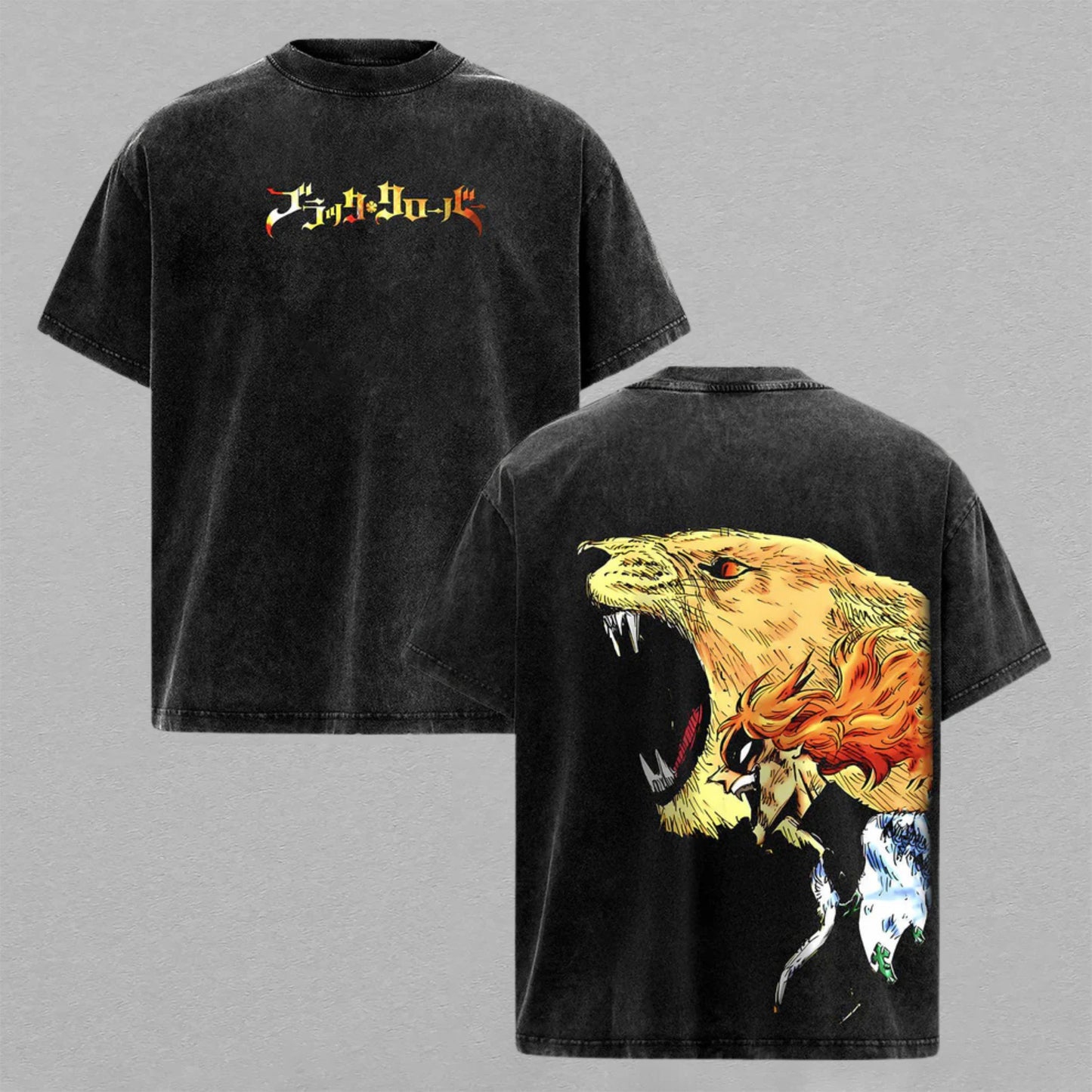 Mereoleona Vermillion Black Clover Crimson Lion | Double-Sided Retro Vintage Washed T-Shirt | Limited Edition Streetwear