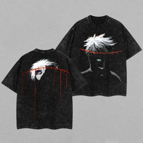 Ken Kaneki Tokyo Ghoul Dark Aesthetic | Retro Vintage Washed T-Shirt | Limited Edition Oversized Streetwear