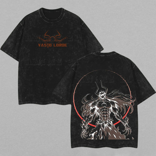 Ichigo Kurosaki Bleach Vasto Lorde | Retro Vintage Washed T-Shirt | Limited Edition Oversized Streetwear