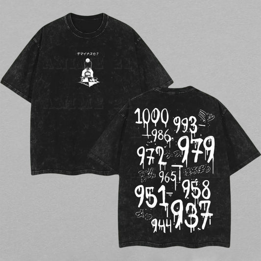 Kaneki Ken Tokyo Ghoul Masked | Retro Vintage Washed T-Shirt | Limited Edition Oversized Streetwear