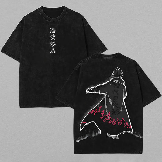 Ichigo Kurosaki Bleach Hollow Power | Retro Vintage Washed T-Shirt | Limited Edition Oversized Streetwear