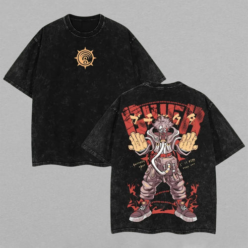 Katsuki Bakugo My Hero Academia | Retro Vintage Washed T-Shirt | Limited Edition Oversized Streetwear