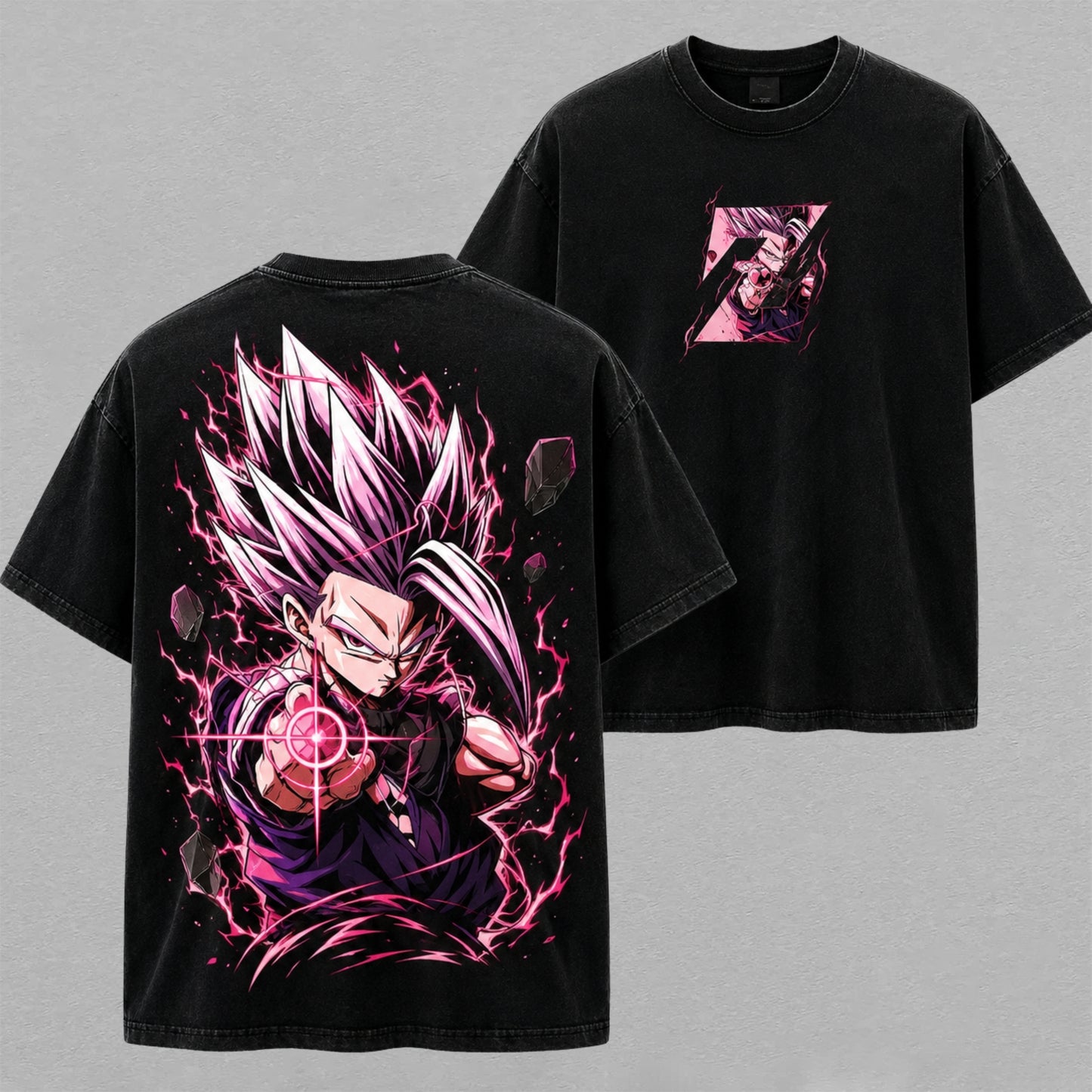 Gohan Beast Anime Washed T-shirt Limited Retro Vintage Oversized Streetwear Graphic Tee for Dragon Ball Fans