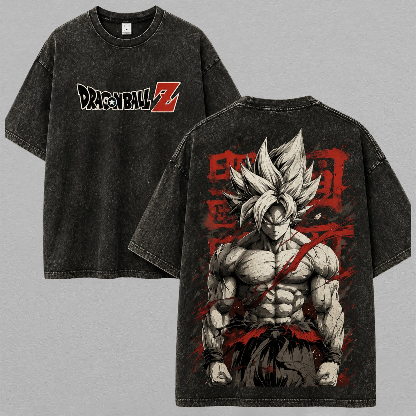 Goku Super Saiyan Dragon Ball Z Washed T-shirt Limited Retro Vintage Oversized Streetwear Graphic Tee for Anime Fans