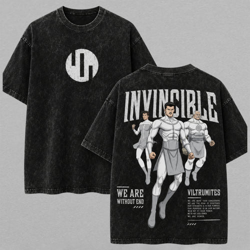 Invincible Viltrumites We Are Without End Washed T-shirt Limited Retro Vintage Oversized Streetwear Comic Graphic Tee Gift for Fans