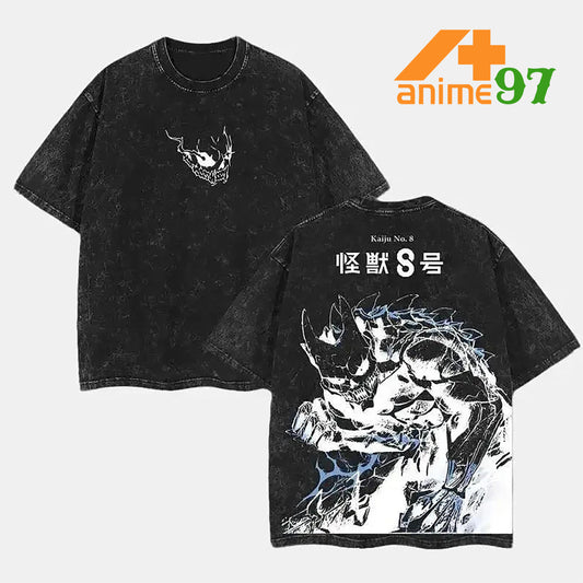Limited Edition Kaiju No. 8 Kafka Hibino Anime Retro Vintage Washed T-shirt Oversized Streetwear Graphic Tee Perfect Gift for Kaiju No. 8 Fans and Anime Lovers