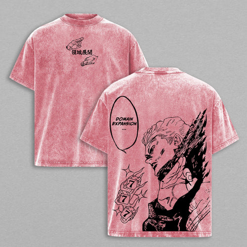 Kinji Hakari Jujutsu Kaisen Gamble | Retro Vintage Washed T-Shirt | Limited Edition Oversized Streetwear