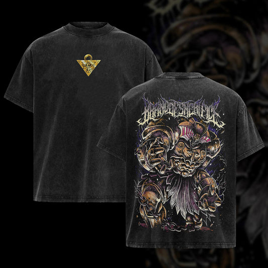 Exodia The Forbidden One Yu-Gi-Oh Retro Vintage Washed Graphic T-Shirt - Limited Edition Streetwear Oversized Aesthetic Tee - Premium Dark Monster Anime Apparel