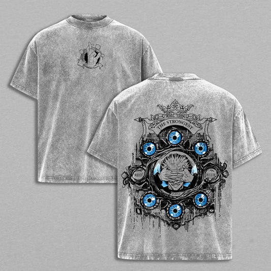 Gojo Satoru Jujutsu Kaisen Infinity | Retro Vintage Washed T-Shirt | Limited Edition Oversized Streetwear