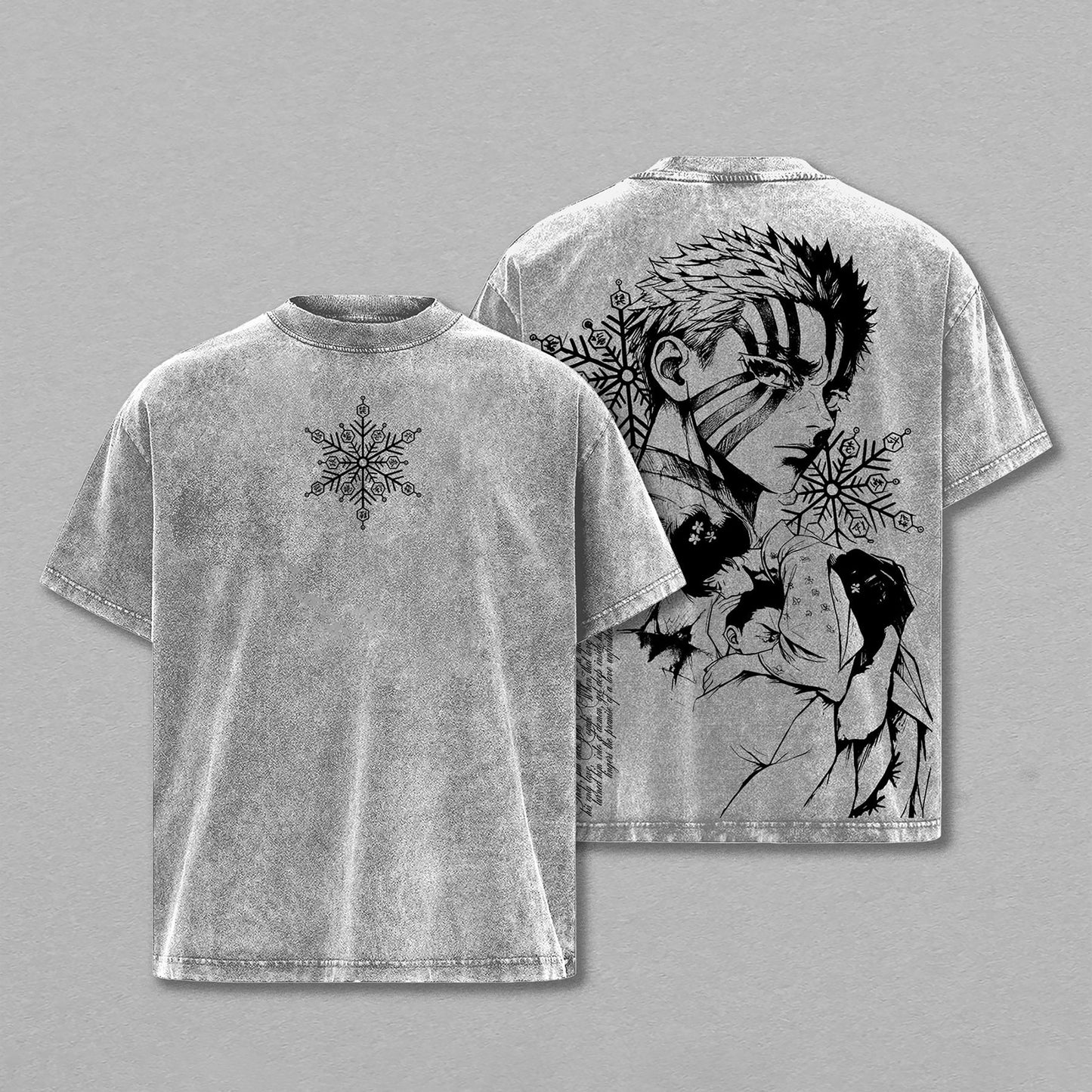 Akaza Upper Moon III Demon Slayer Retro Vintage Washed Graphic T-Shirt - Limited Edition Streetwear Oversized Aesthetic Tee - Premium Strength Beyond Limits Anime Apparel