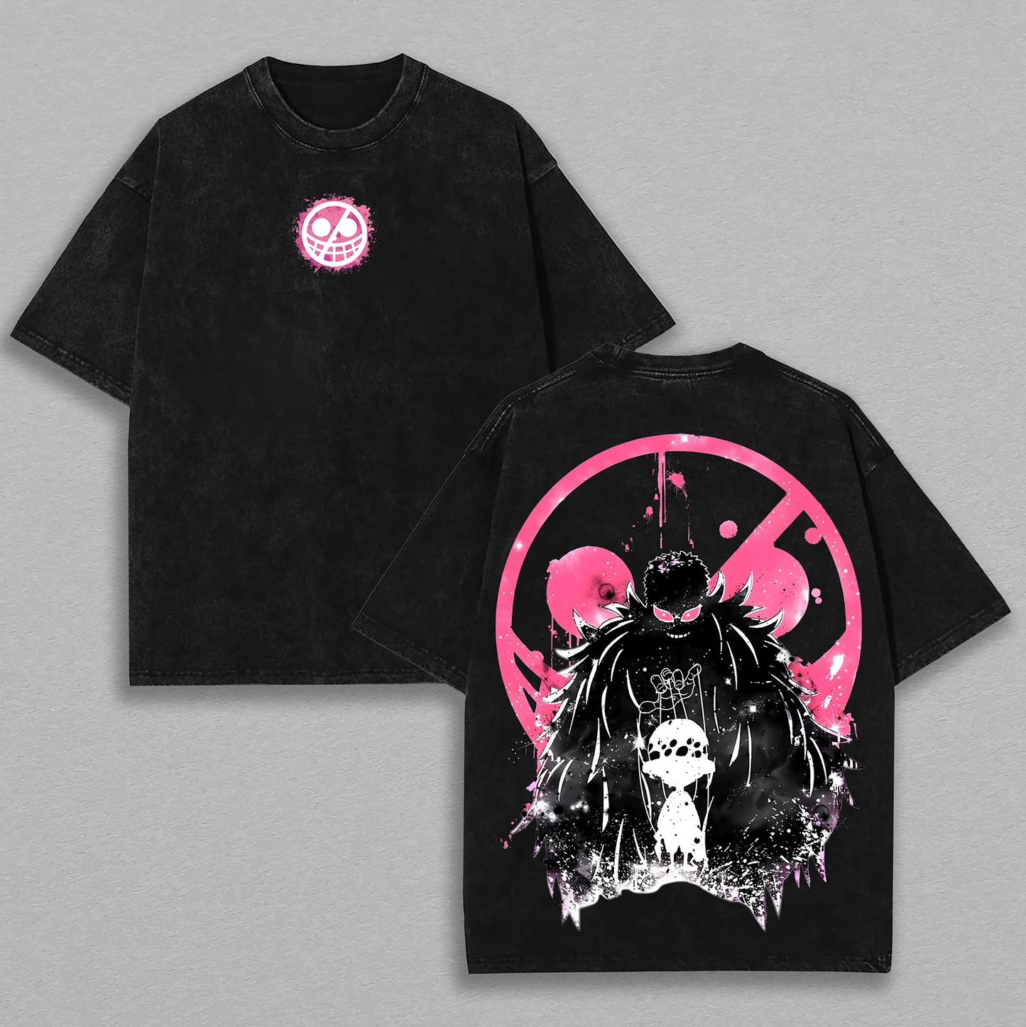 Bartholomew Kuma One Piece Revolutionary Army | Retro Vintage Washed T-Shirt | Limited Edition Oversized Streetwear