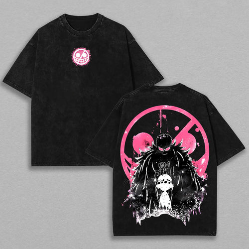 Bartholomew Kuma One Piece Revolutionary Army | Retro Vintage Washed T-Shirt | Limited Edition Oversized Streetwear