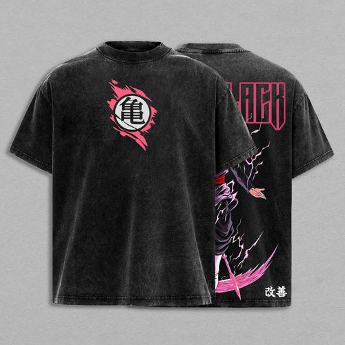 Goku Black Rose Dragon Ball Super Retro Vintage Washed T-Shirt Limited Oversized Streetwear Anime Tee Gift for Fans