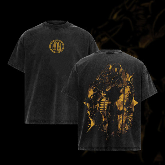 Kid Goku & Shenron Dragon Ball Retro Vintage Washed Graphic T-Shirt - Limited Edition Streetwear Oversized Aesthetic Tee - Premium Classic Anime Manga Gift