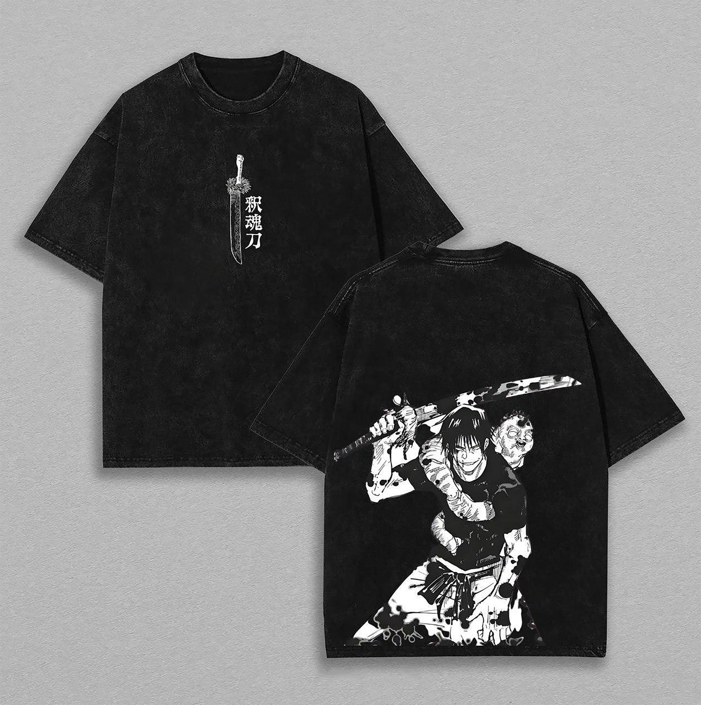 Toji Fushiguro Jujutsu Kaisen Assassin Apparel | Retro Vintage Washed T-Shirt | Limited Edition Oversized Streetwear