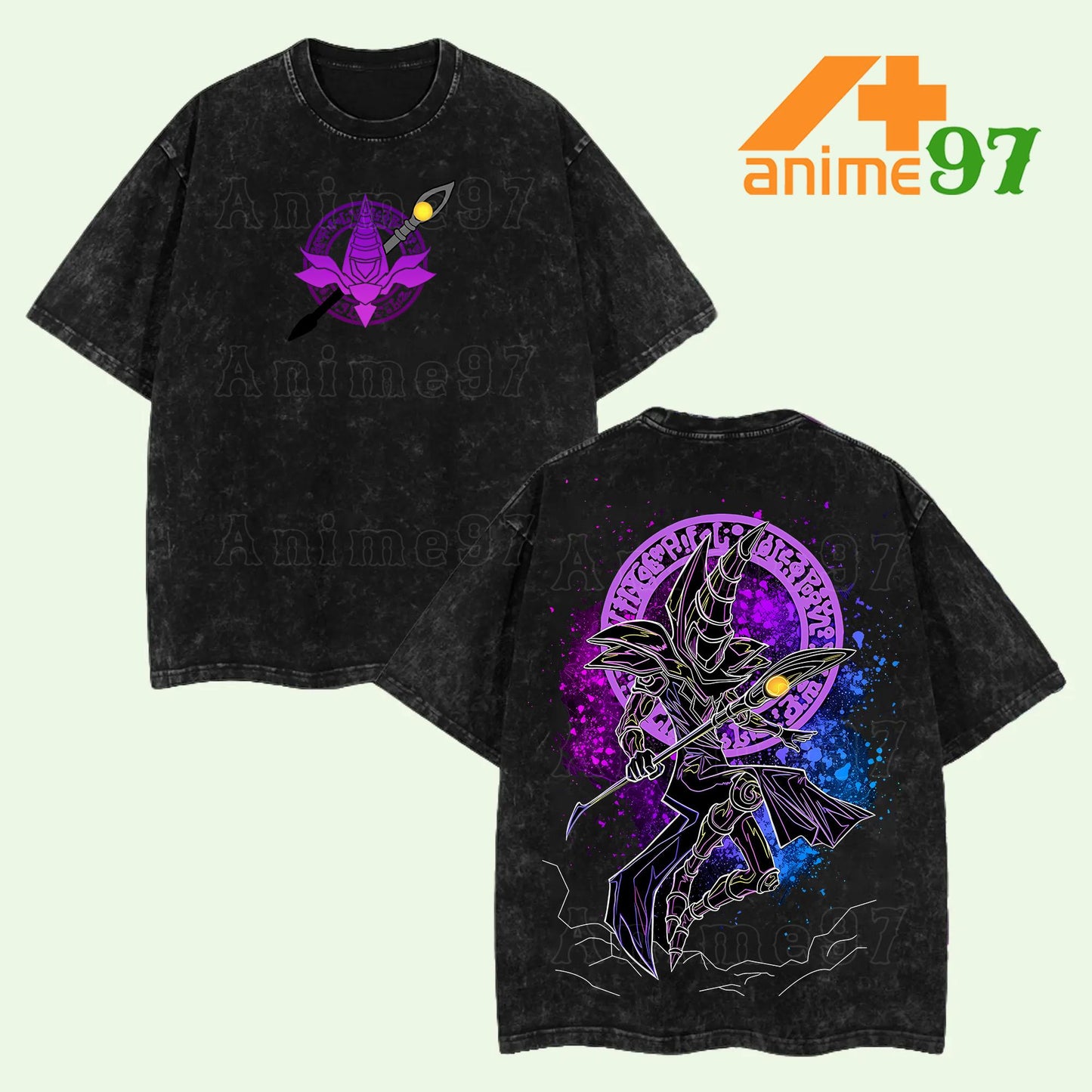 Dark Magician Yu-Gi-Oh! Ultimate Wizard | Retro Vintage Washed T-Shirt | Limited Edition Oversized Streetwear