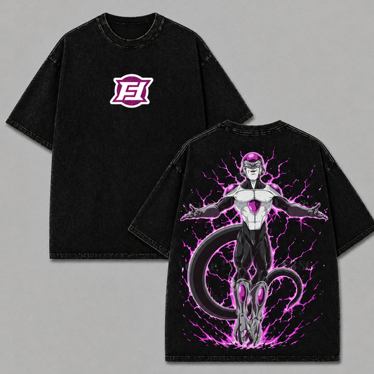 Frieza Dragon Ball Galactic Overlord | Retro Vintage Washed T-Shirt | Limited Edition Oversized Streetwear